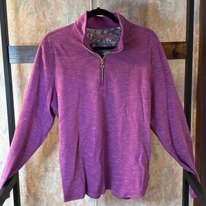 Robert Graham Men's "Speilberg" Quarter-Zip Pullover - Size Large